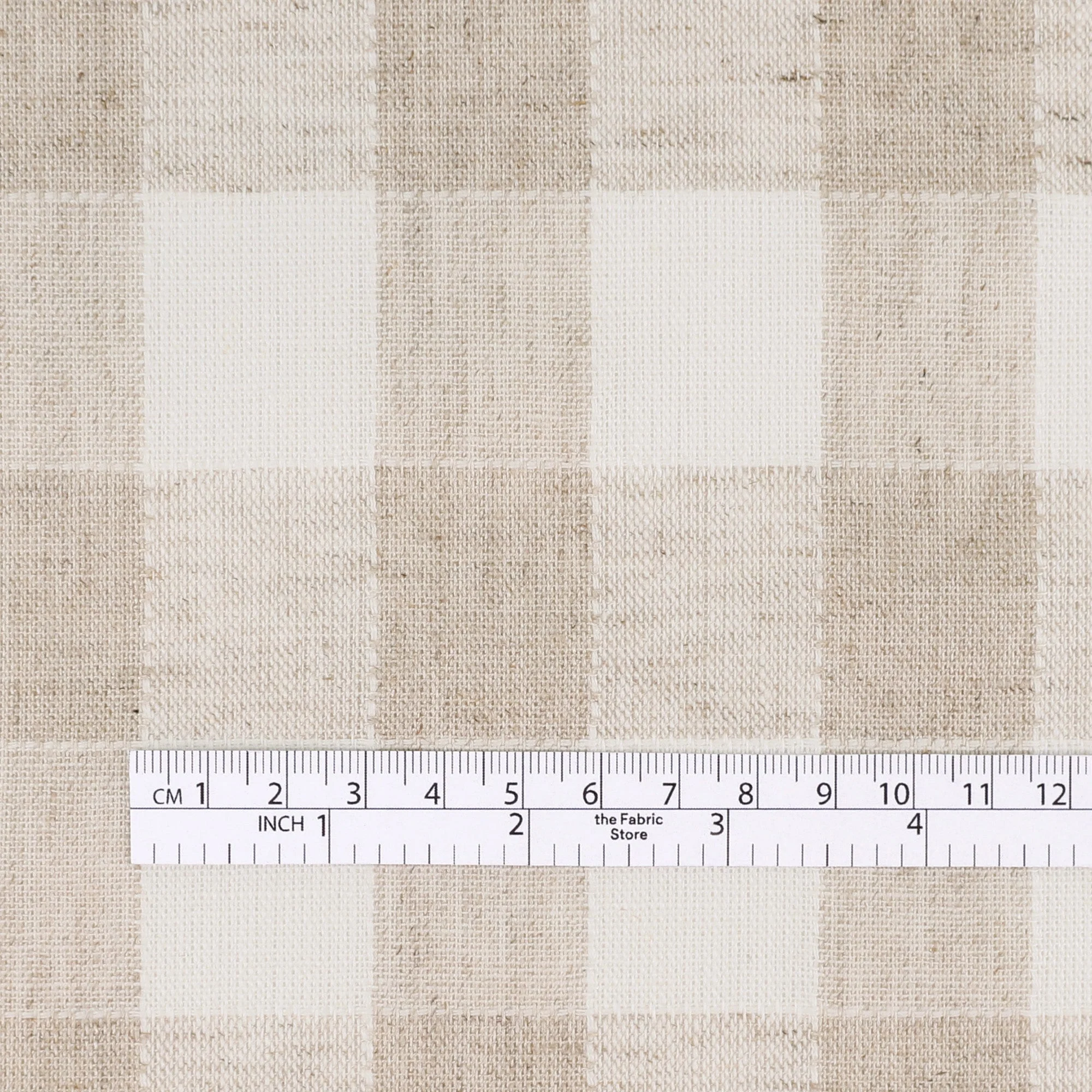 Gingham Viscose/BCI Cotton - Almond - Image 4