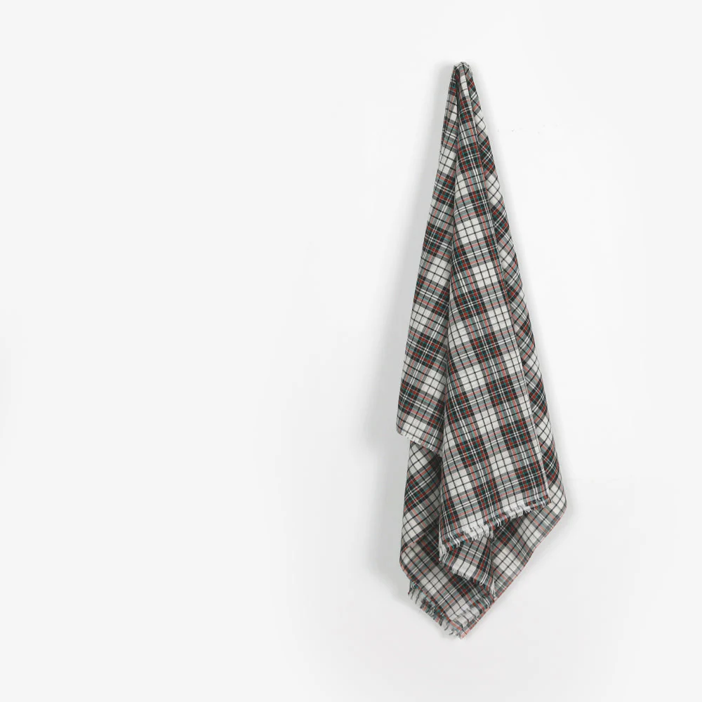 Graphic Plaid Cotton/Poly Voile - Black Mix - Image 2