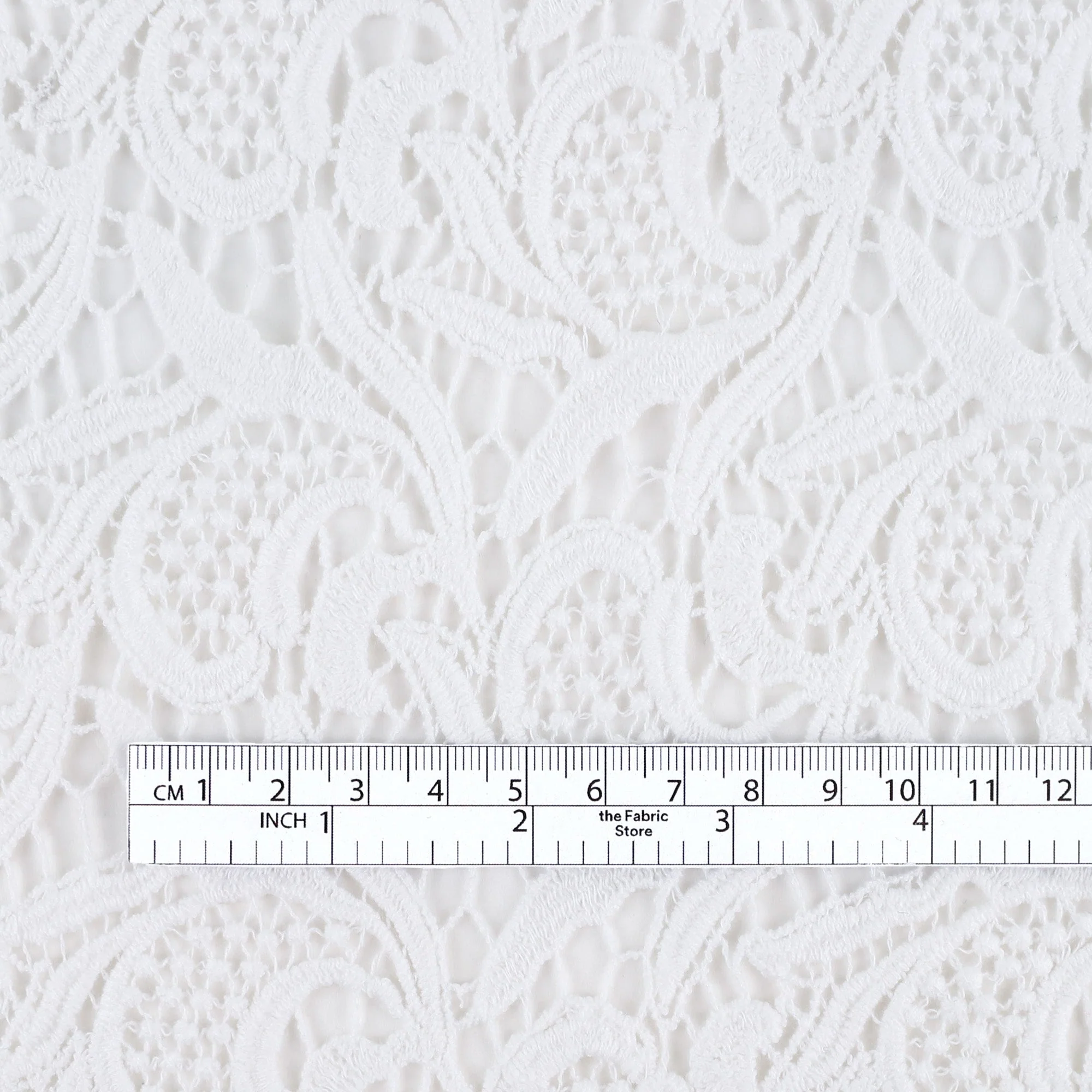 Guipure Cotton Lace - White - Image 4