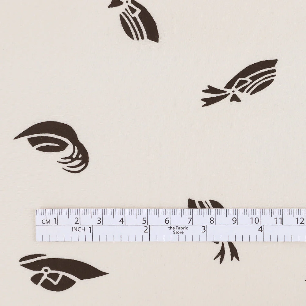 Hat Print Cotton/Rayon - Ivory - Image 4