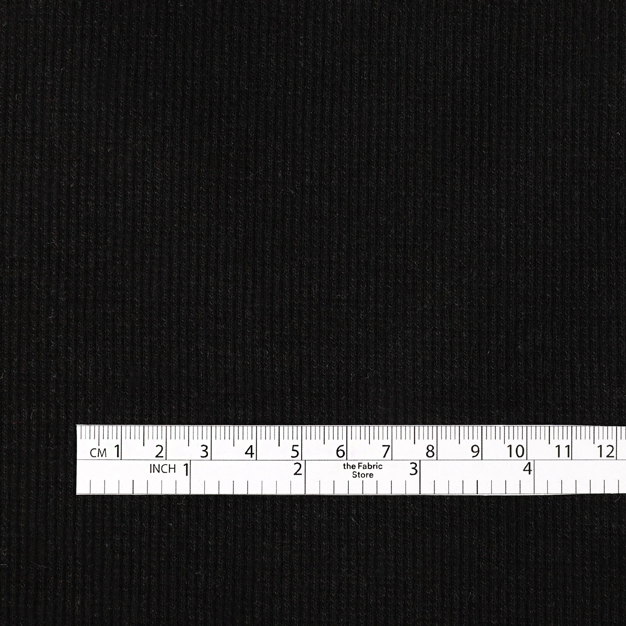 Heavyweight Stretch Cotton 2x2 Rib Tube - Black - Image 3