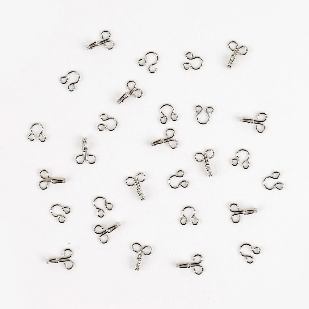 Hook & Eye Sets 10mm - Nickel - Image 2