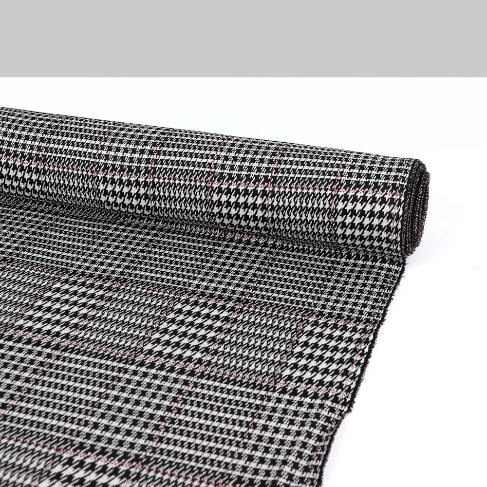 Houndstooth Knit Jacquard - Black - Image 3