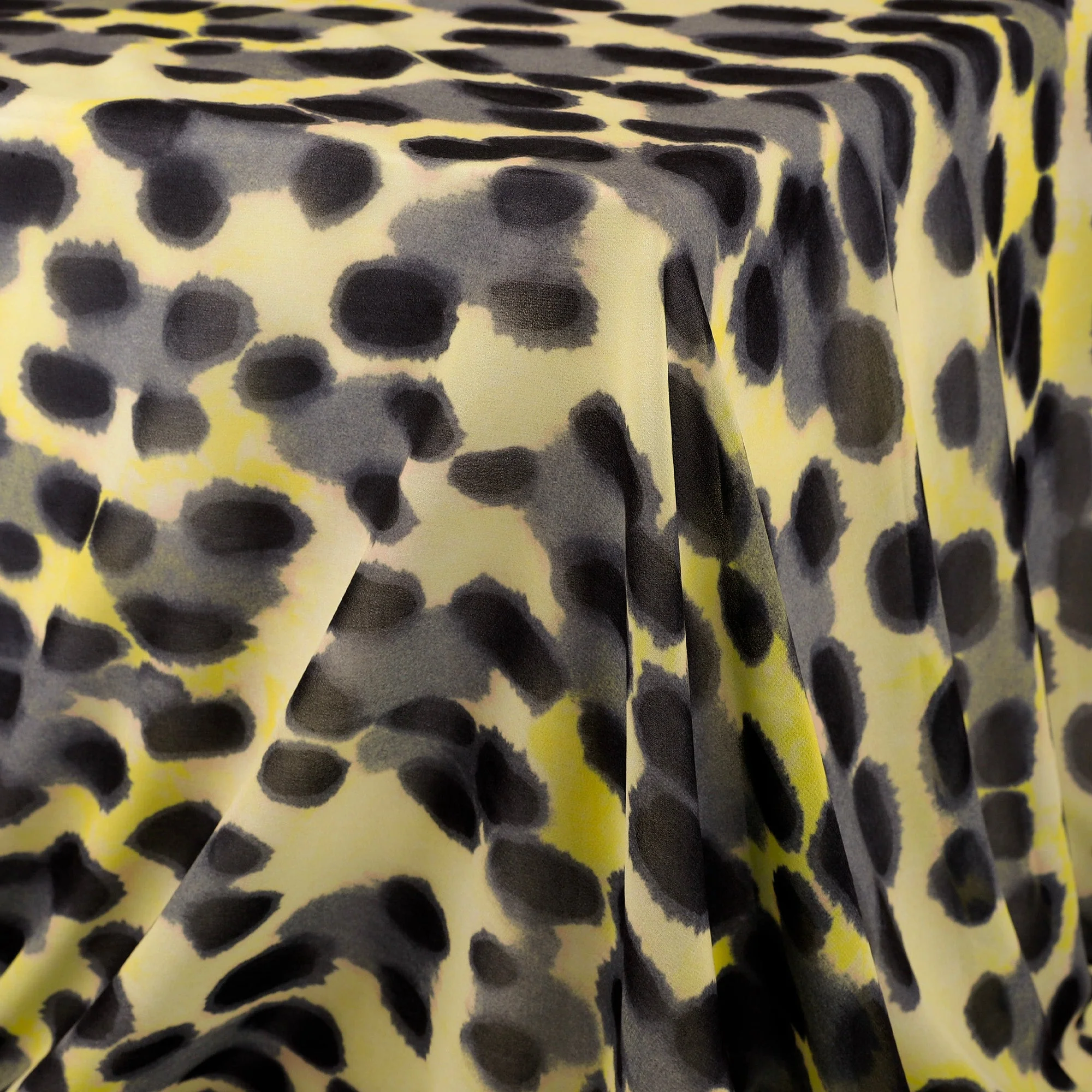 Ink Splotch Poly Georgette - Wasp - Image 2