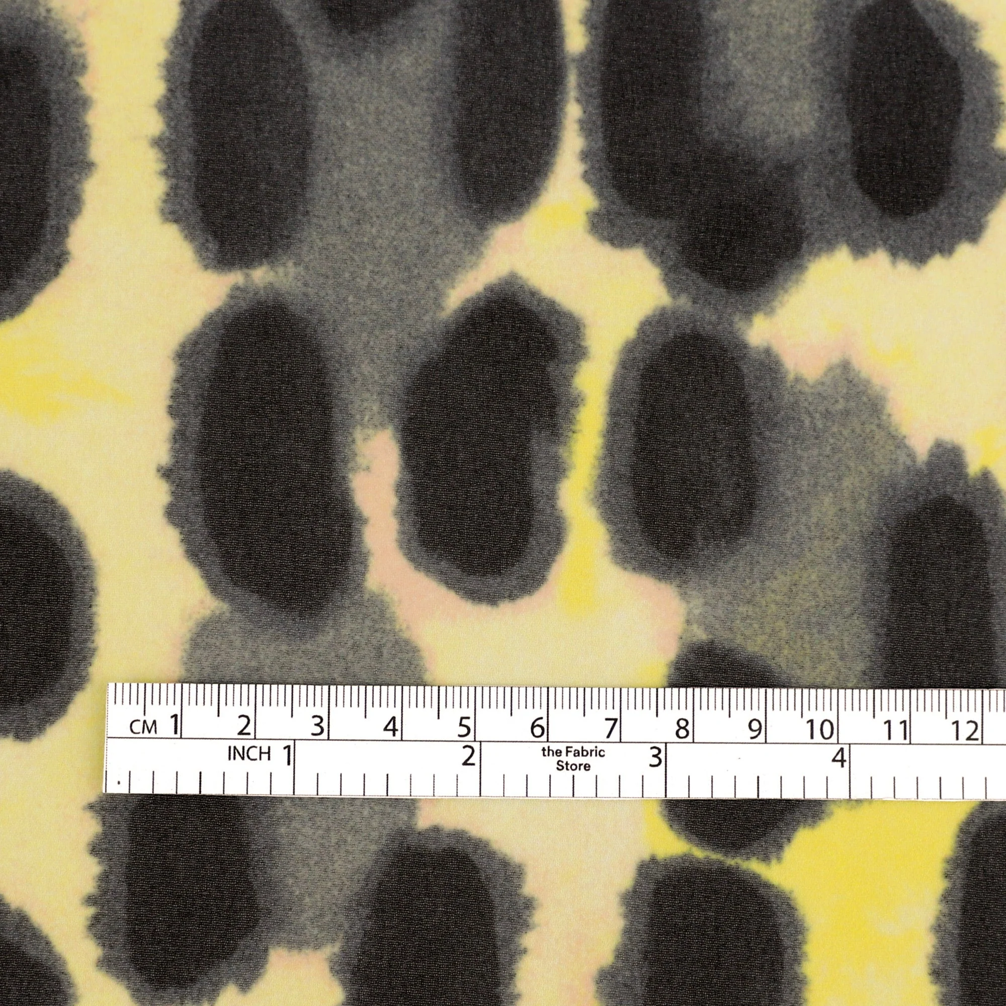 Ink Splotch Poly Georgette - Wasp - Image 4