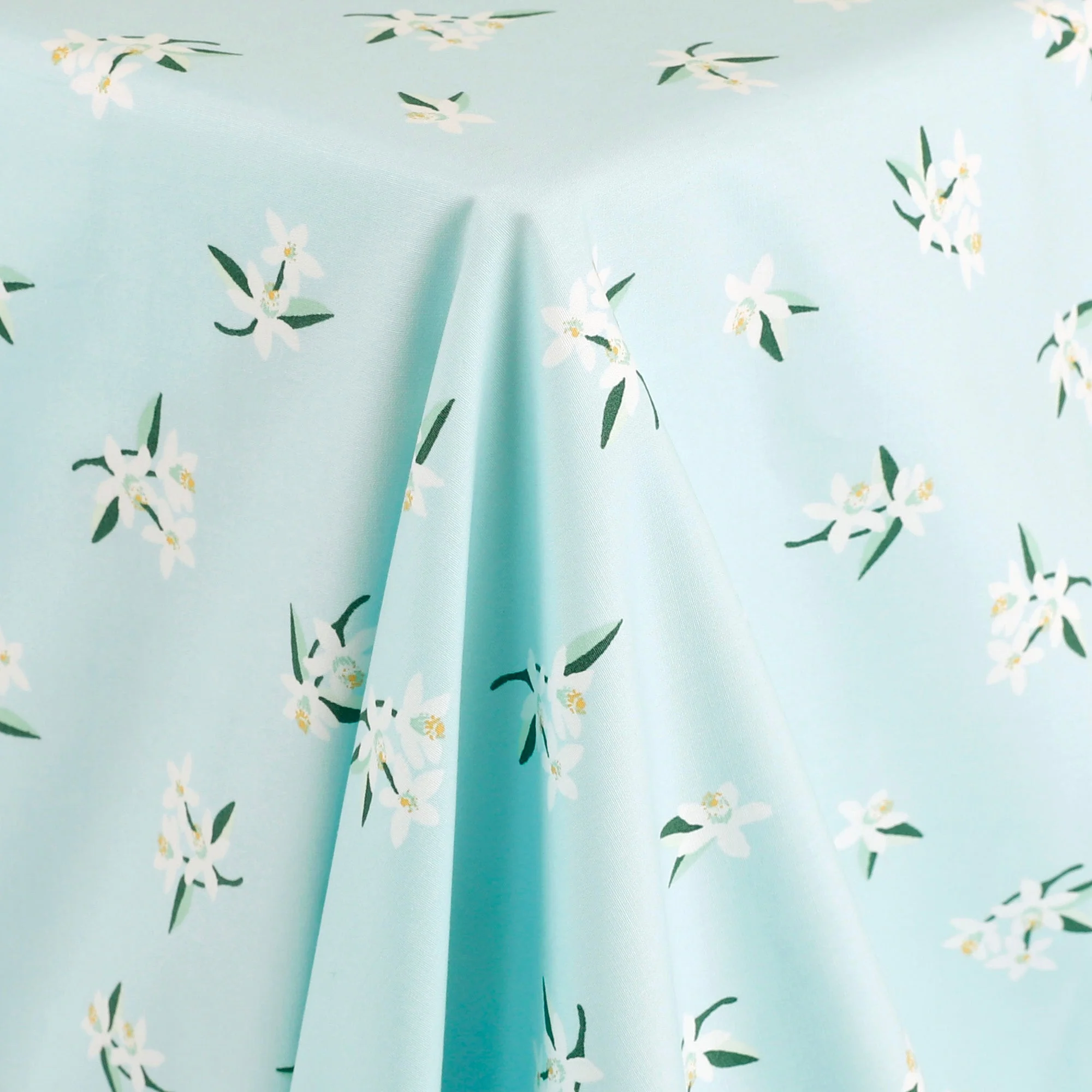 Jasmine Stretch Cotton - Aqua - Image 2