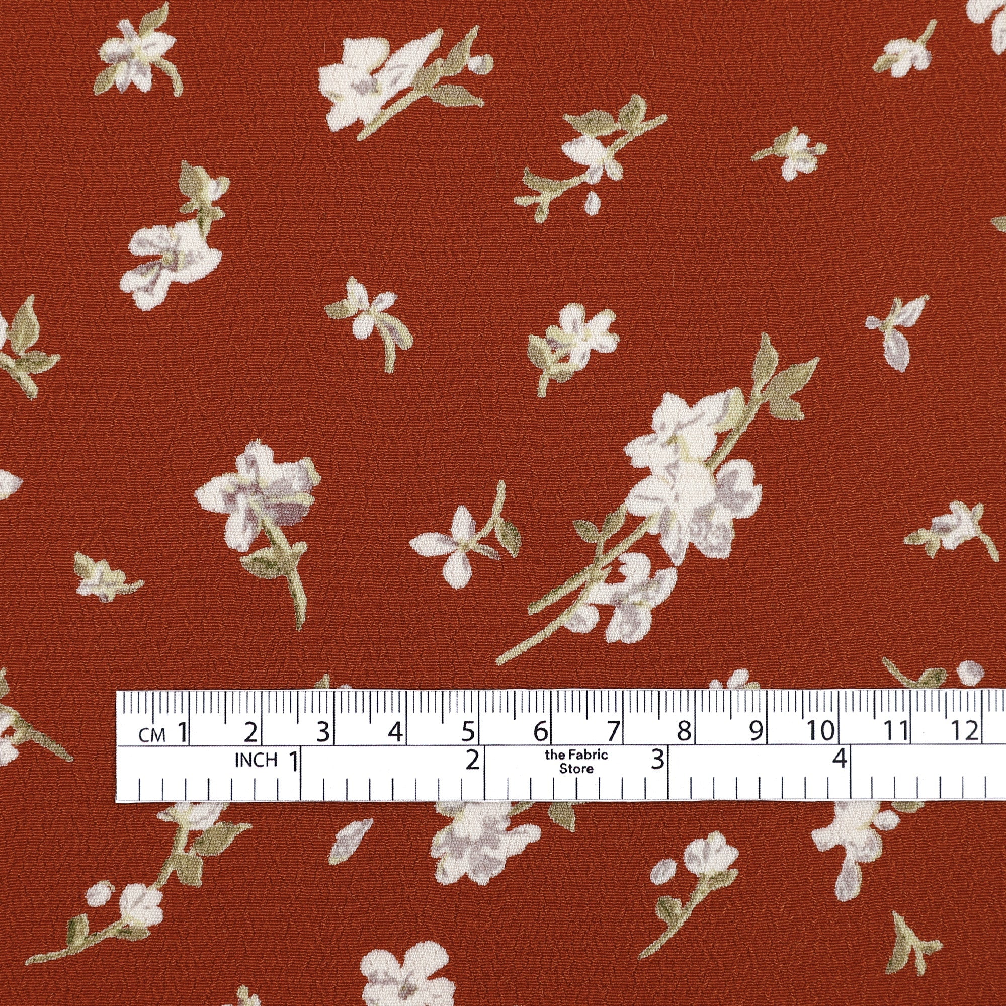 Jasmine Viscose Crepe - Rust - Image 4