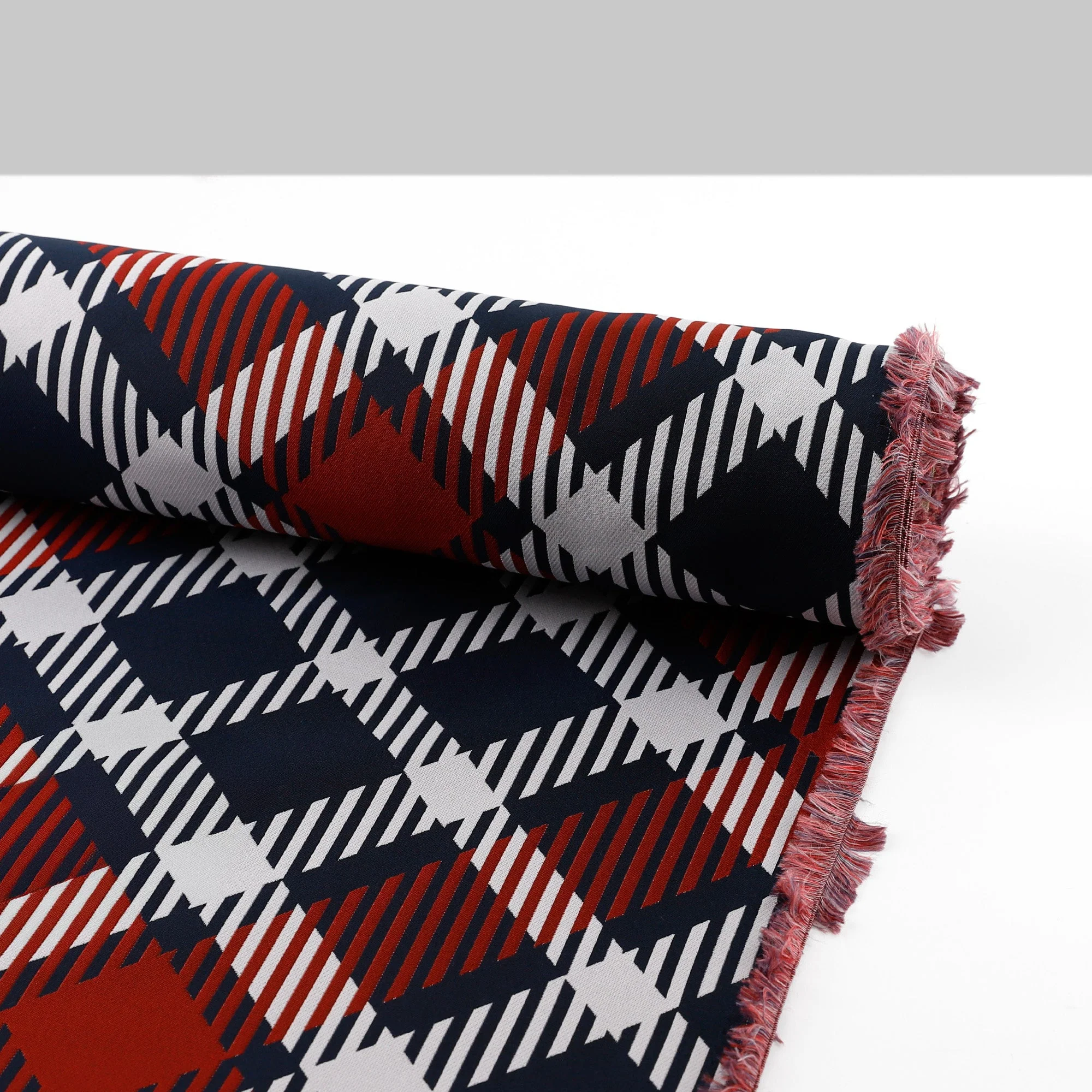 Jumbo Plaid Jacquard - Navy/Red - Image 3