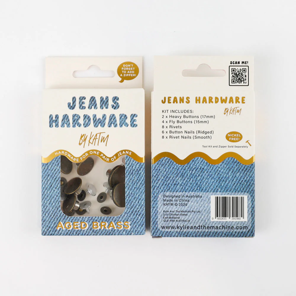 KATM Jeans Hardware Set - Aged Brass - Image 3