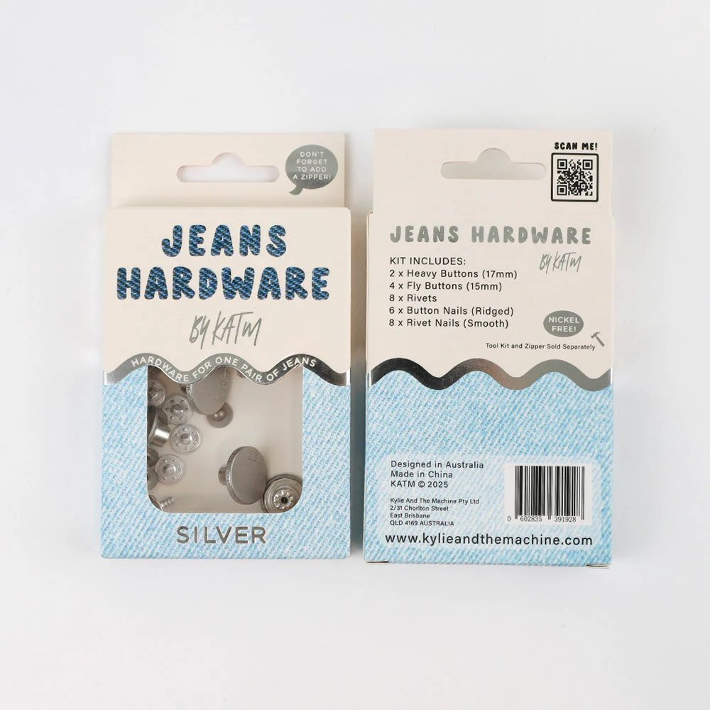 KATM Jeans Hardware Set - Silver - Image 3