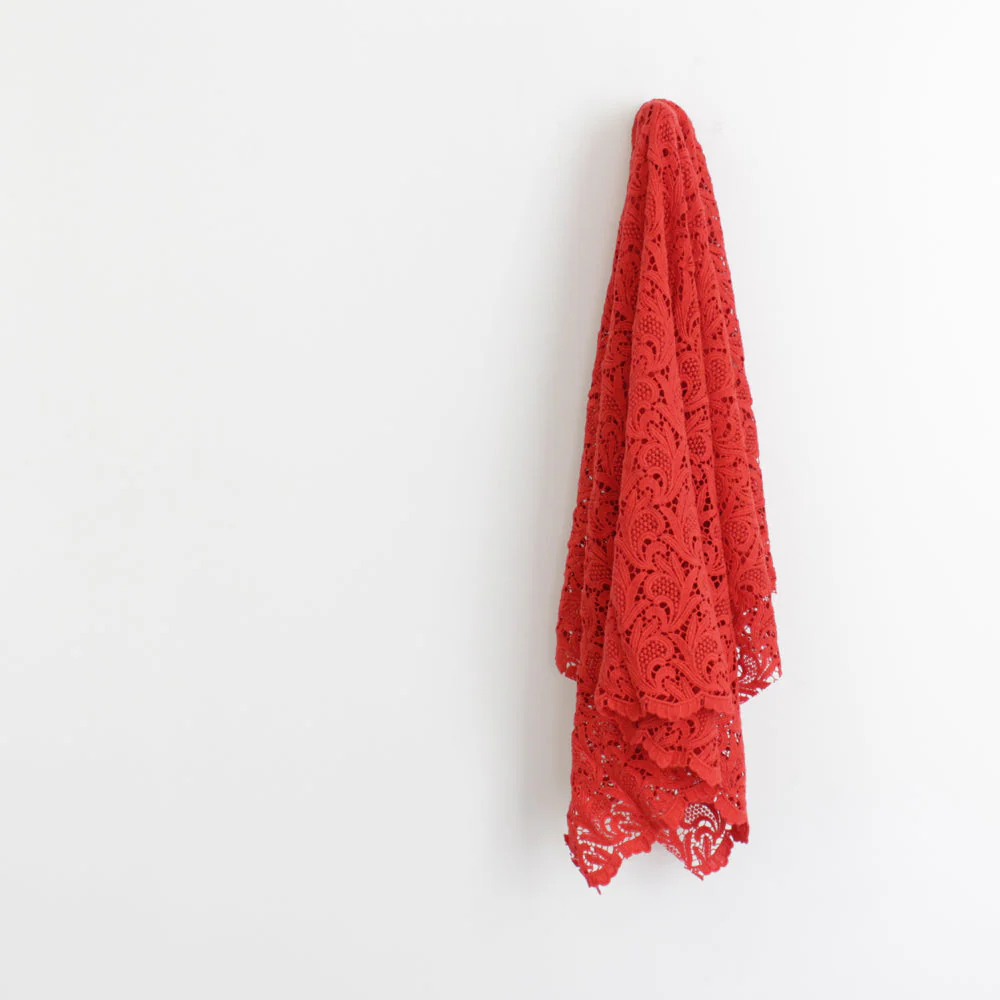 Guipure Cotton Lace - Red - Image 2