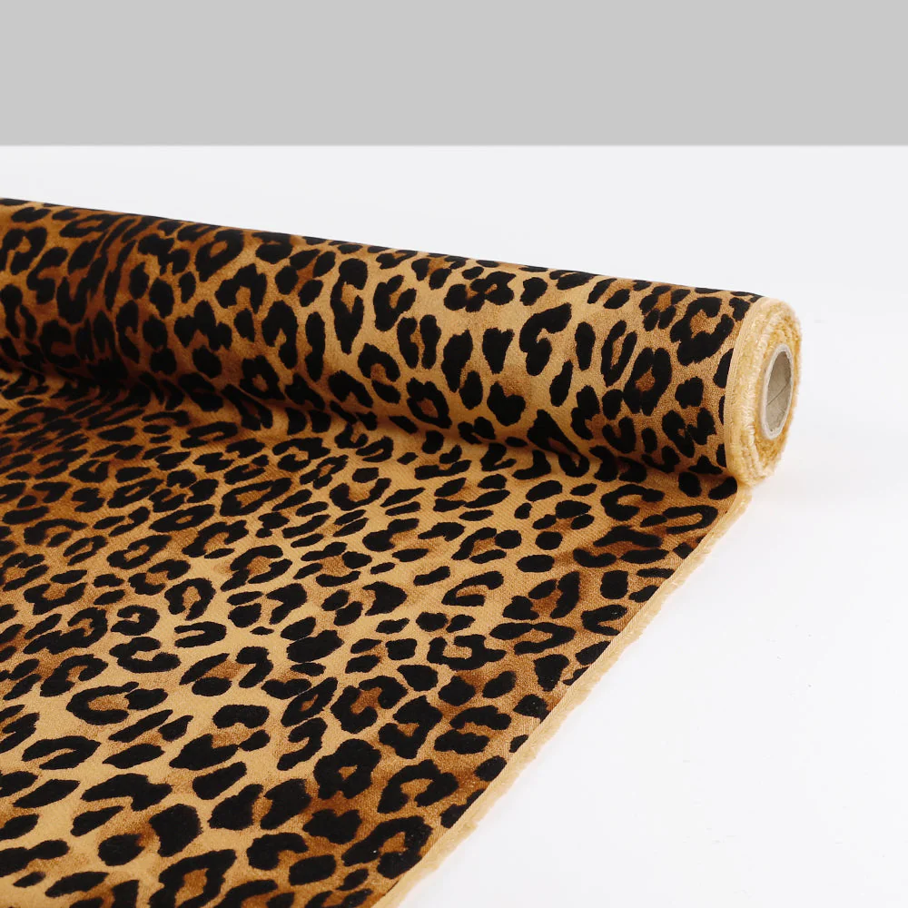 Leopard Tissue Crepe Viscose - Brown - Image 3