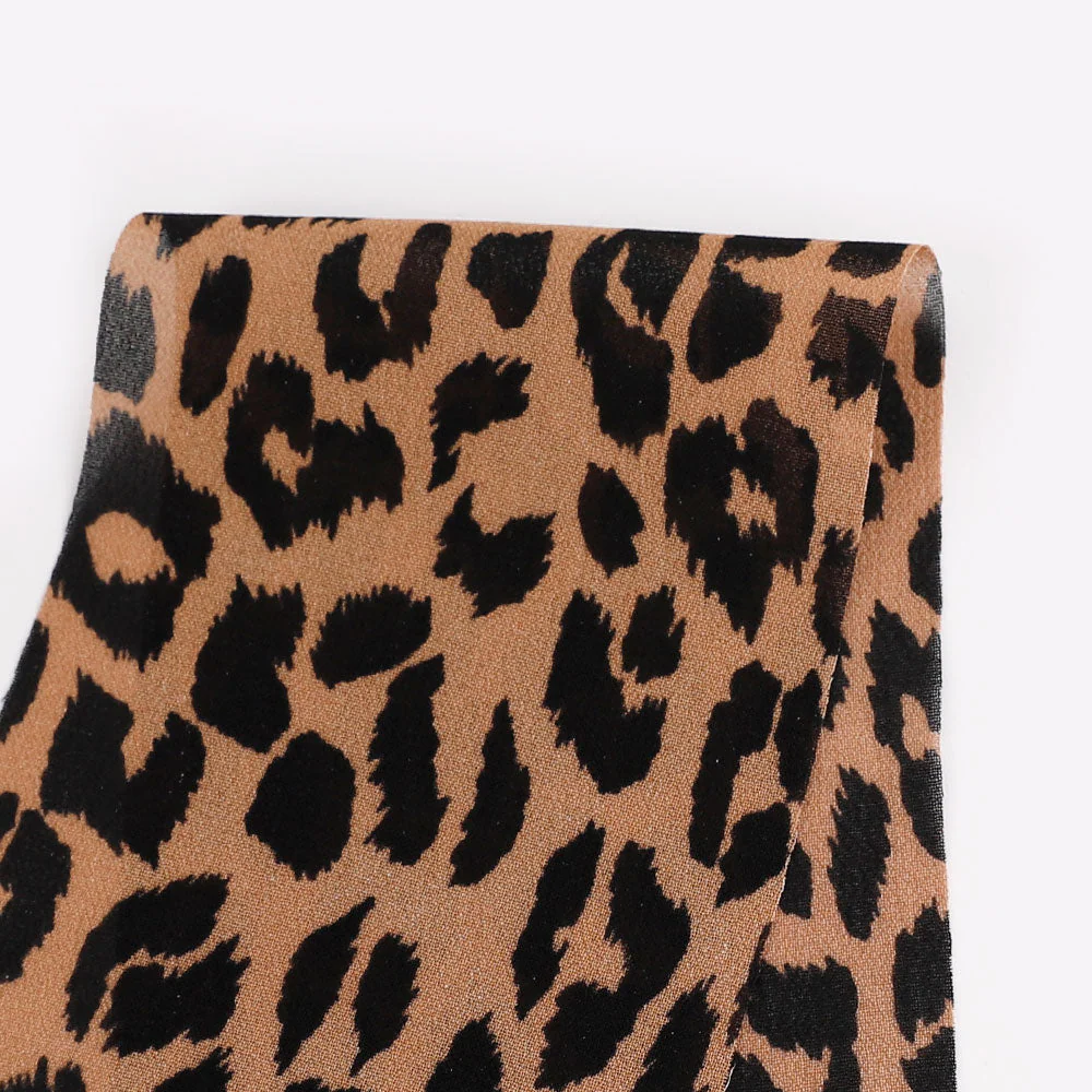 Leopard Viscose Georgette - Copper/Black