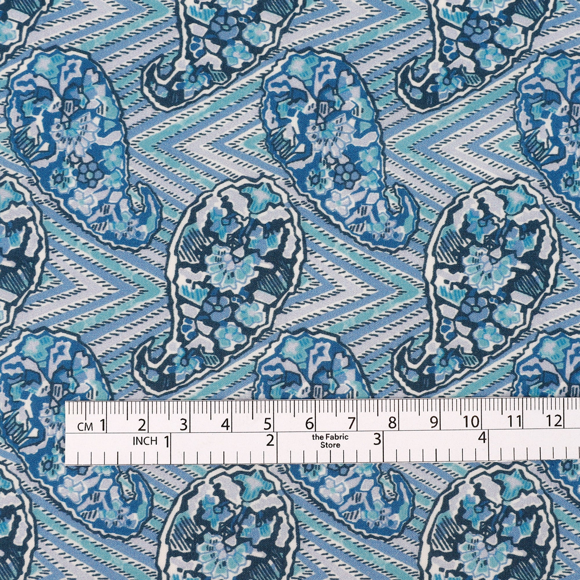 Liberty Organic Tana Lawn - Zig Zag Paisley/B - Image 4