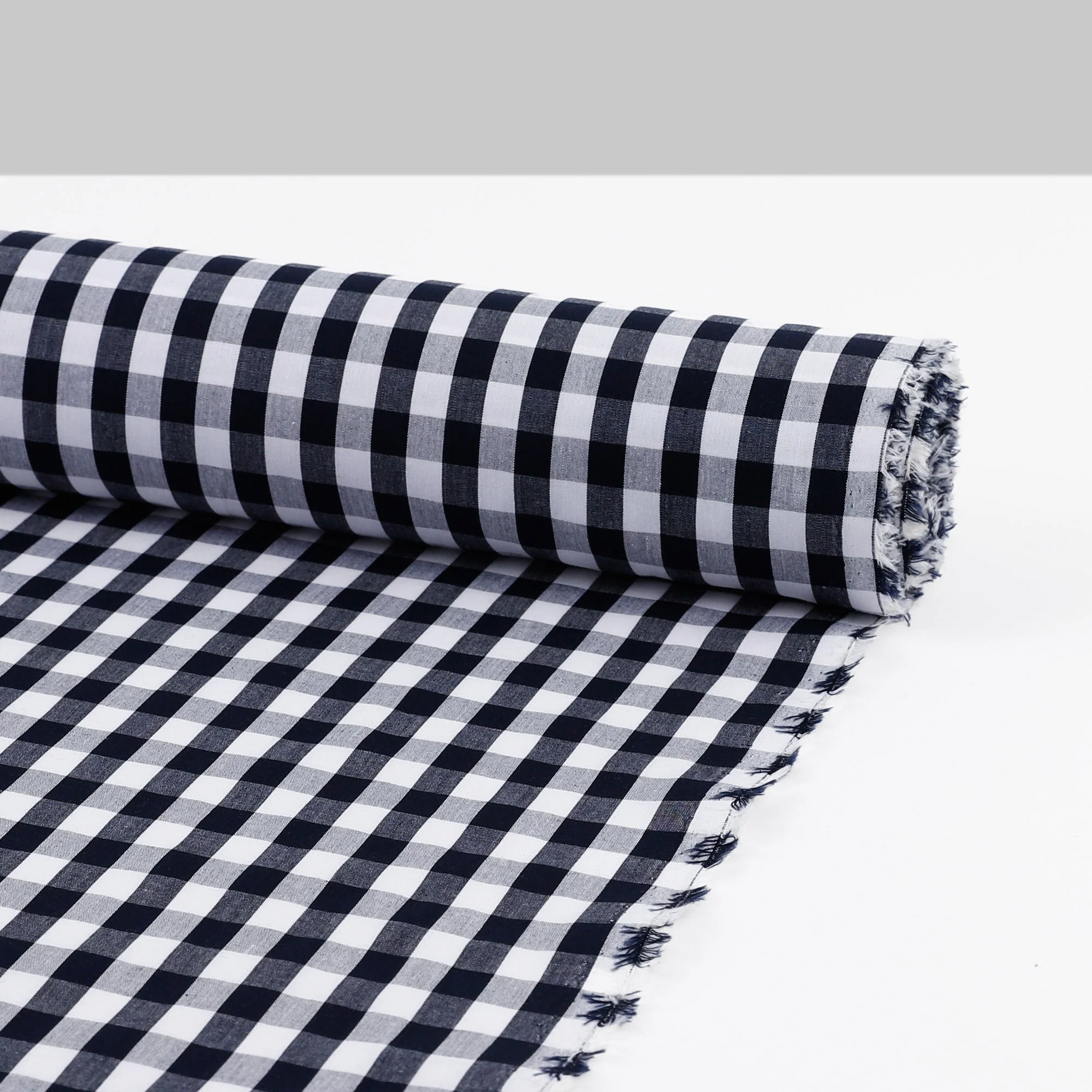 Lightweight Cotton Gingham - Dark Navy - Image 3