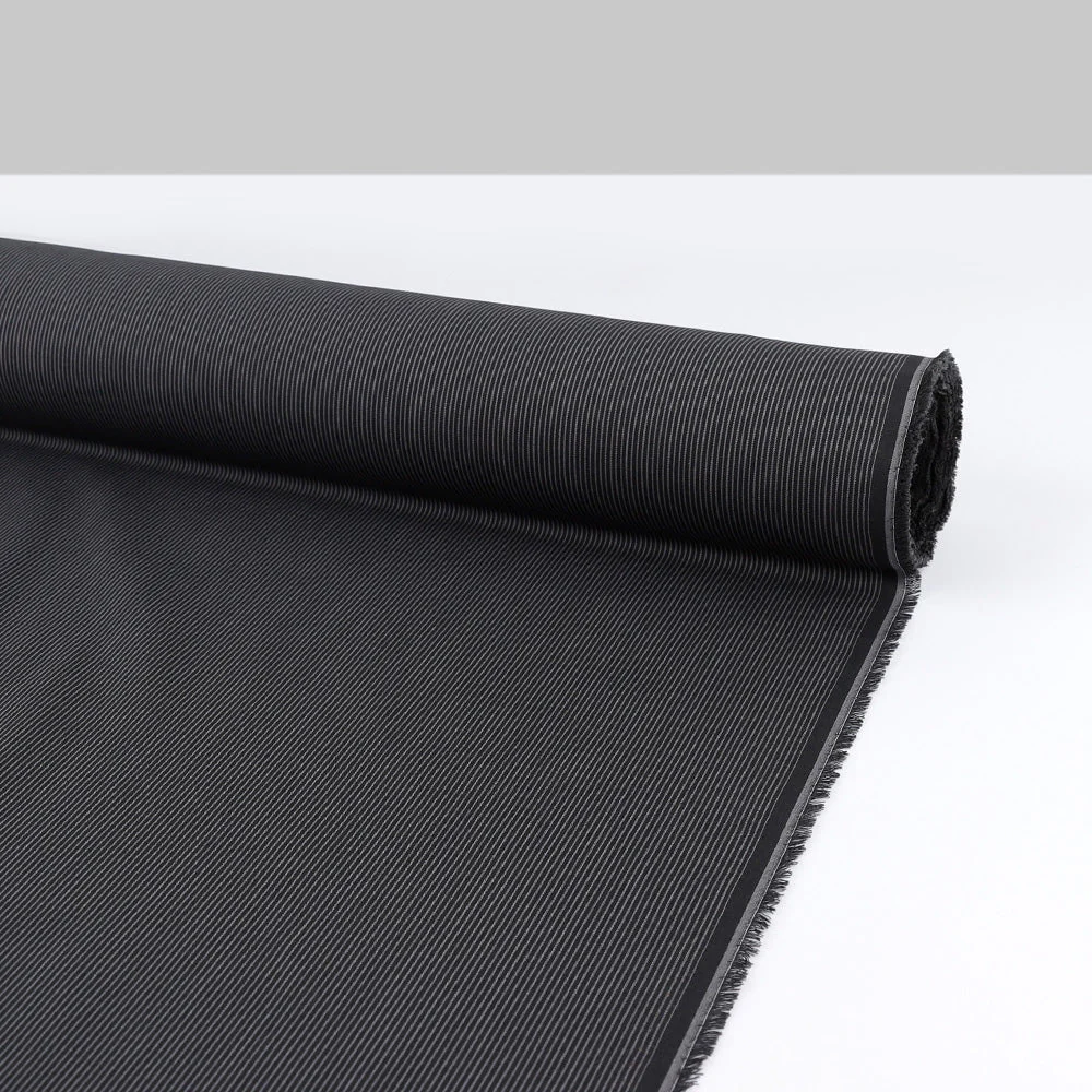 Lightweight Hairline Stripe Suiting - Dark Grey - Image 3