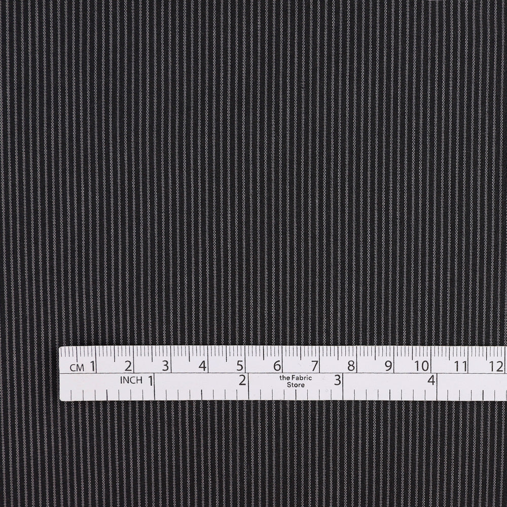 Lightweight Hairline Stripe Suiting - Dark Grey - Image 4