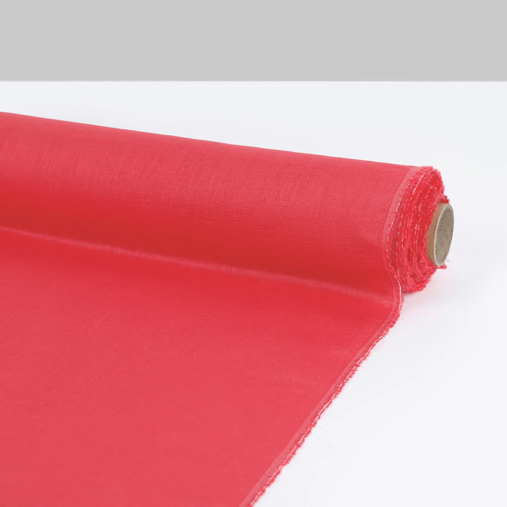 Lightweight Linen - Folly Pink (remnant) - Image 3