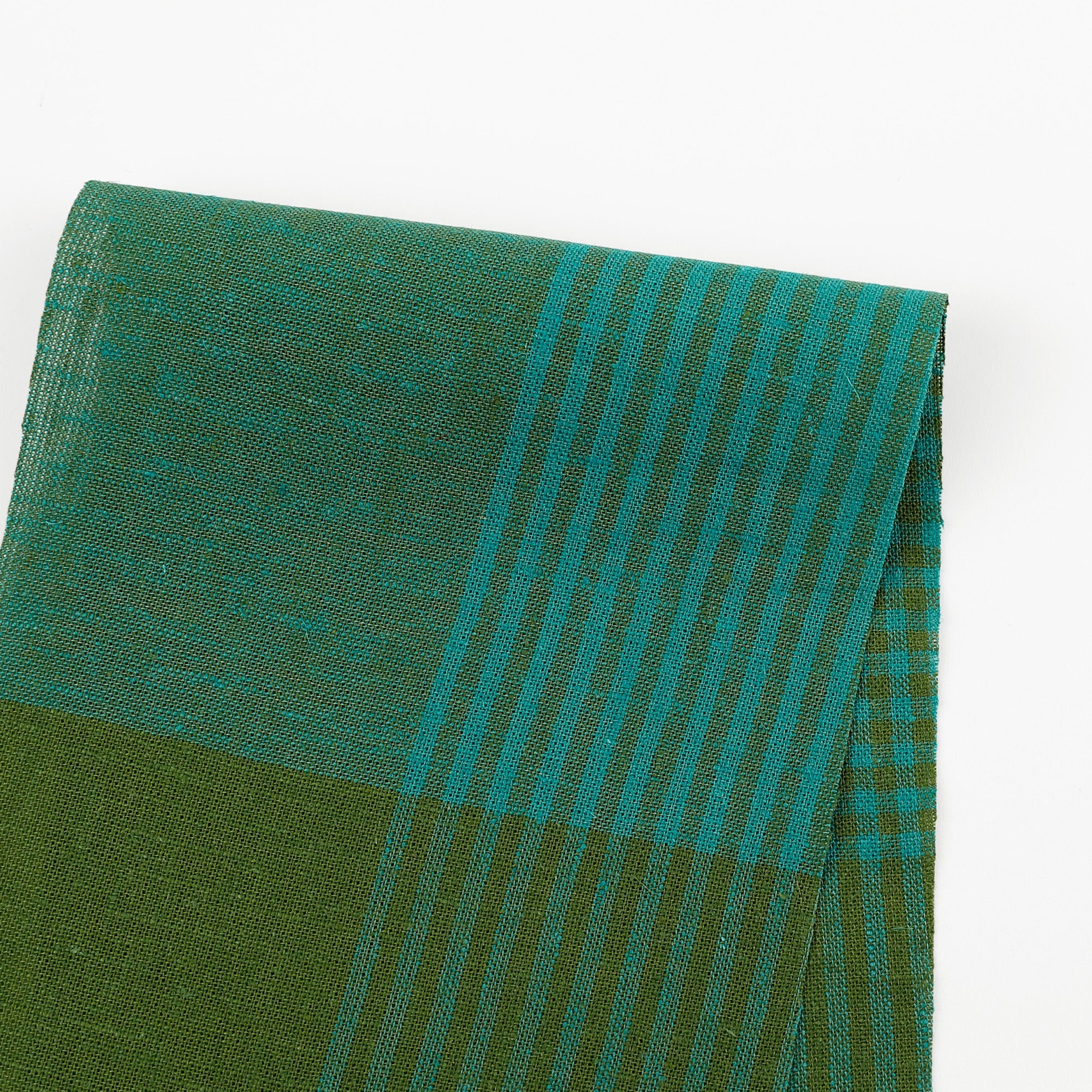 Lightweight Linen/Viscose Check - Rockpool