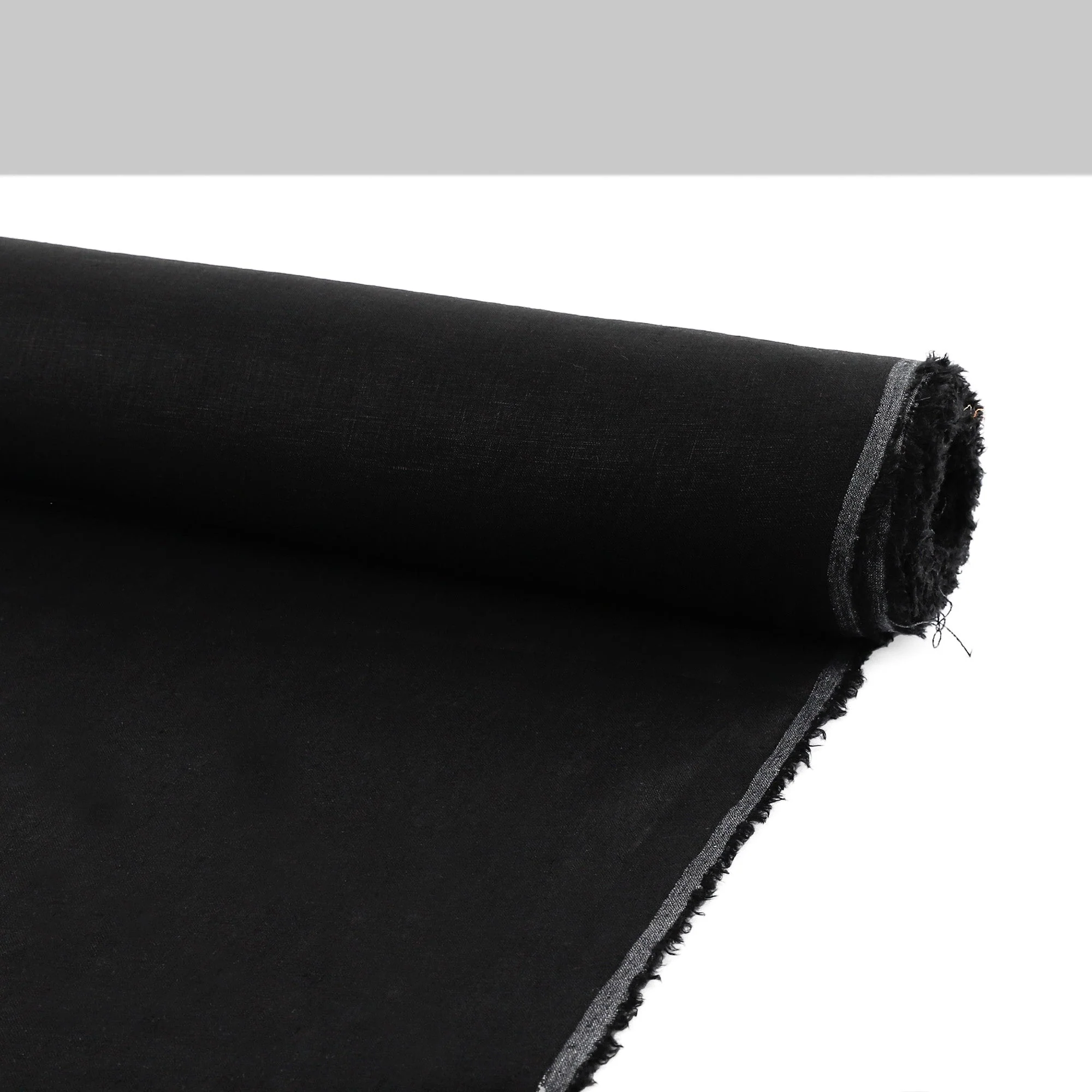 Lightweight Sheer Linen - Black - Image 3