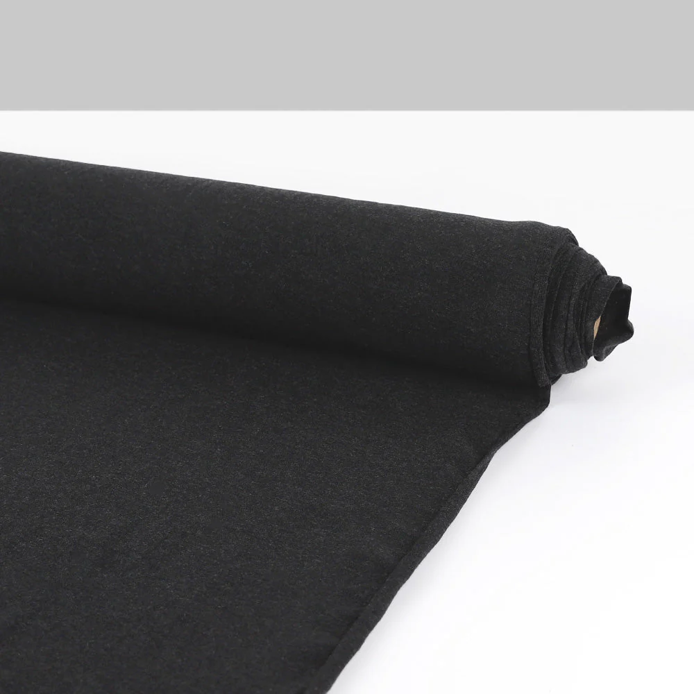 Lightweight Stretch Rayon Jersey - Coal - Image 3