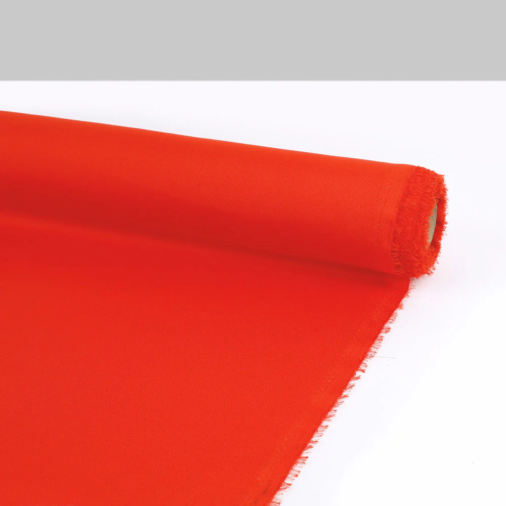 Lightweight Viscose Satin - Chilli - Image 3