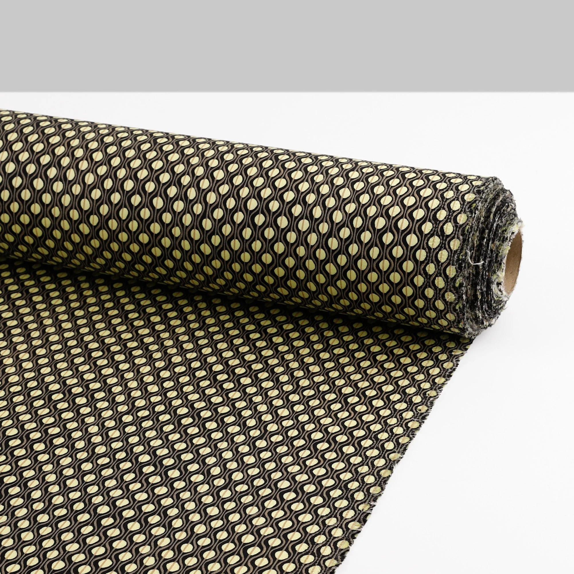 Line Dot Stretch Cotton - Black - Image 3
