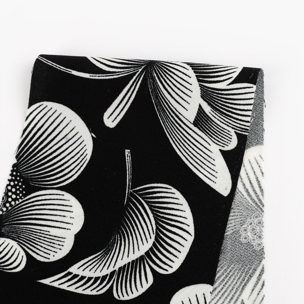 Magnolia Poly Crepe - Black