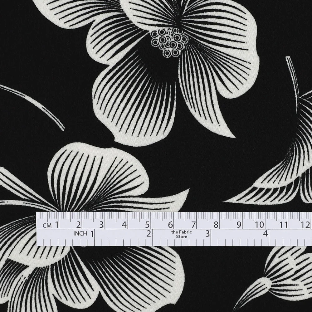 Magnolia Poly Crepe - Black - Image 4