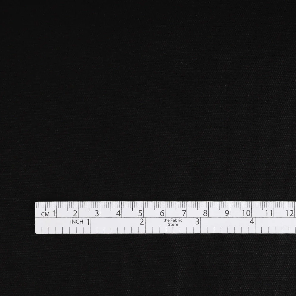 Micro Crosshatch Stretch Cotton - Black - Image 4
