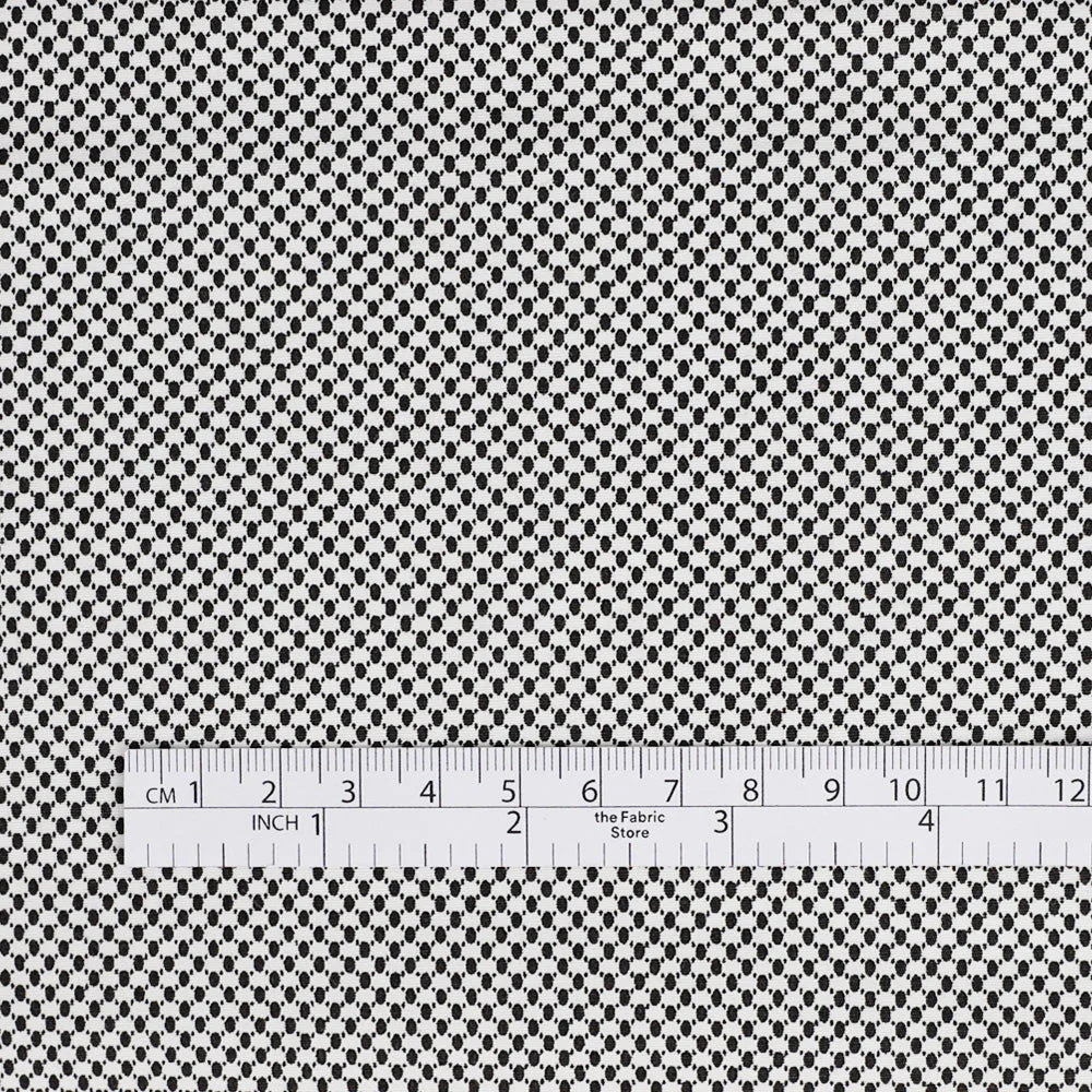 Micro Dot Stretch Cotton - Black - Image 4
