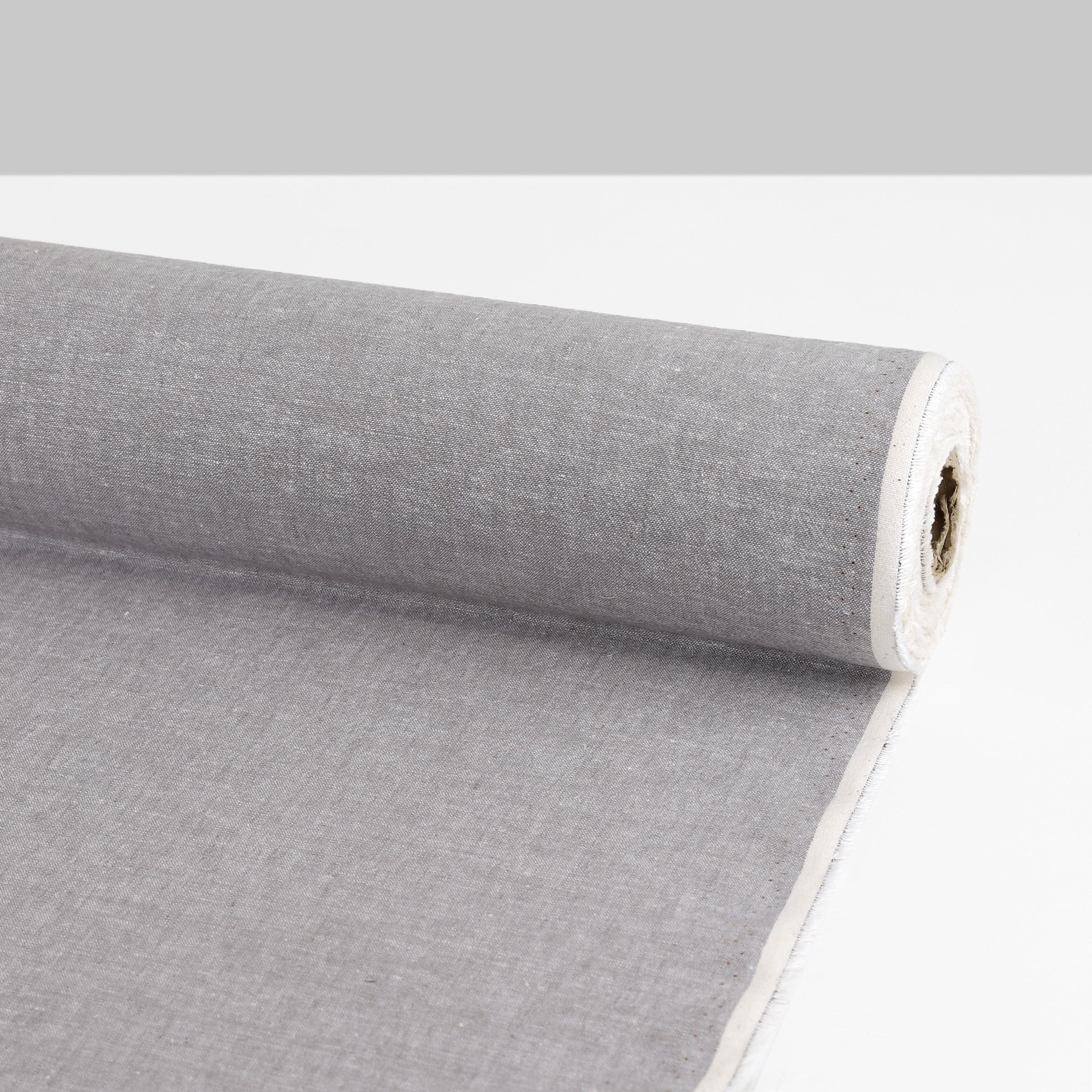 Midweight Chambray Linen - Stone - Image 3