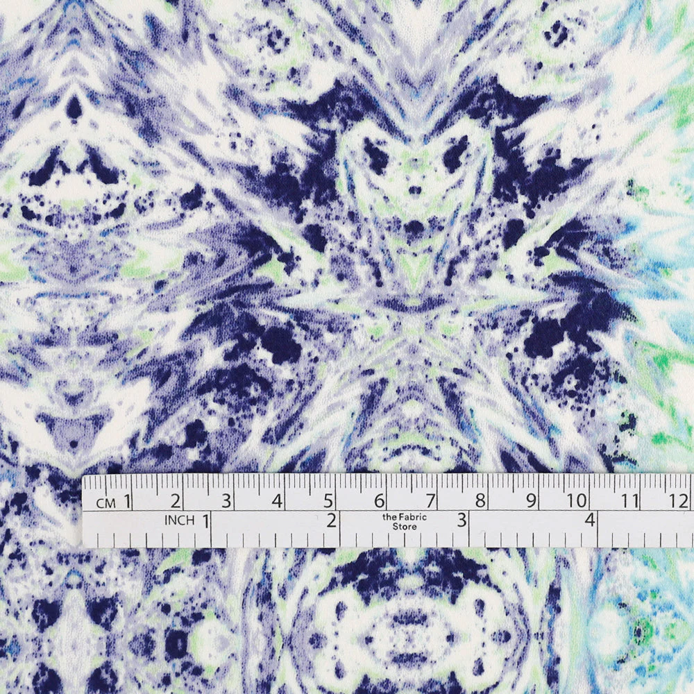 Mirrored Ink Stretch Cotton Sateen - Adriatic - Image 4