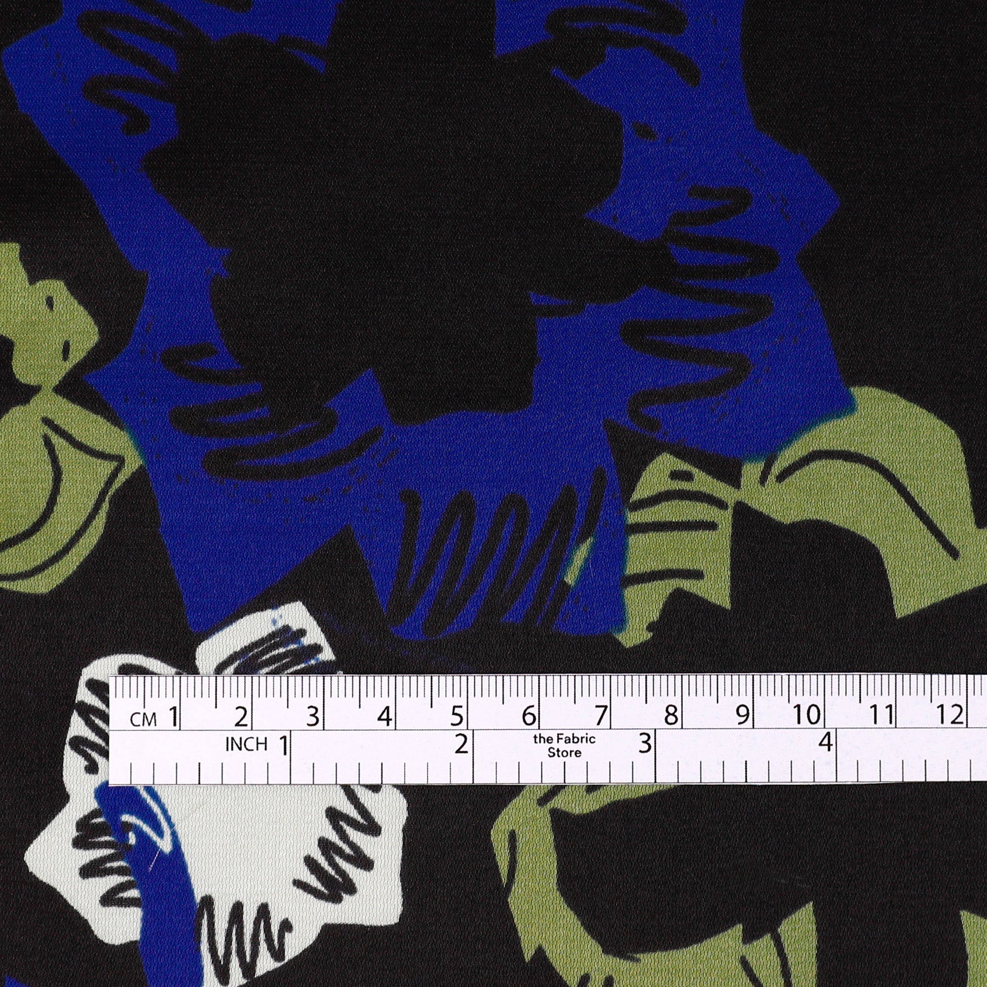 Monstera Lightweight Silk/Cotton Sateen - Black - Image 4