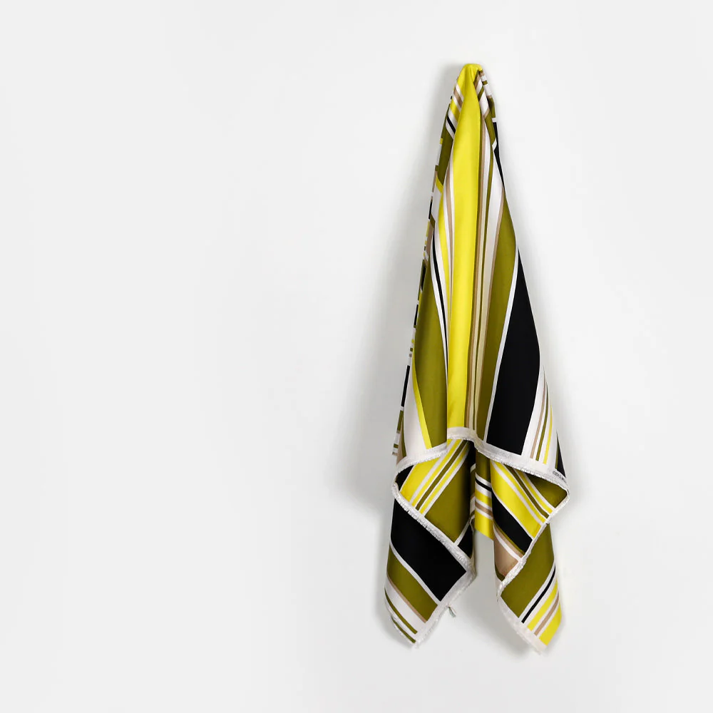Multi Stripe Silk Twill - Herb Garden - Image 2
