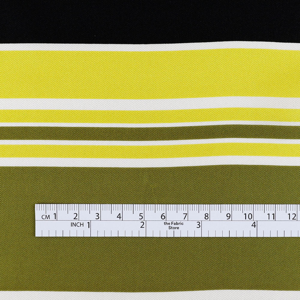 Multi Stripe Silk Twill - Herb Garden - Image 4