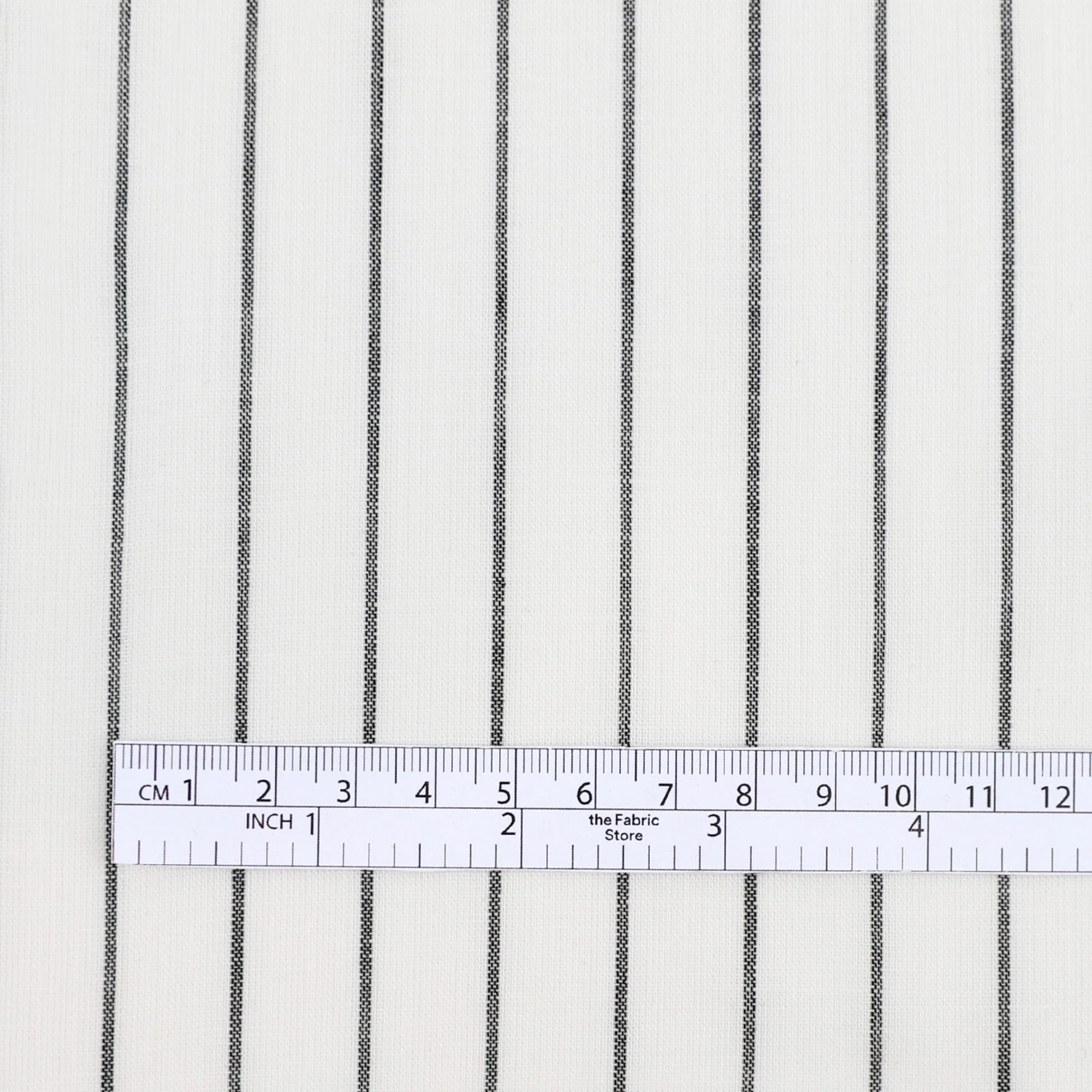 Music Stripe Cotton Muslin - White - Image 4