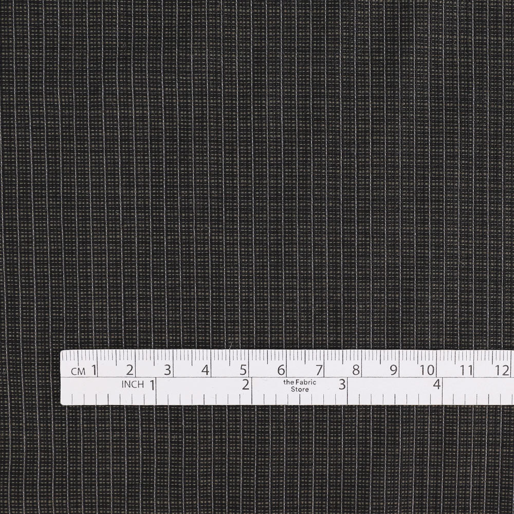 Optical Check Wool/Poly Suiting - Forest Mix - Image 4