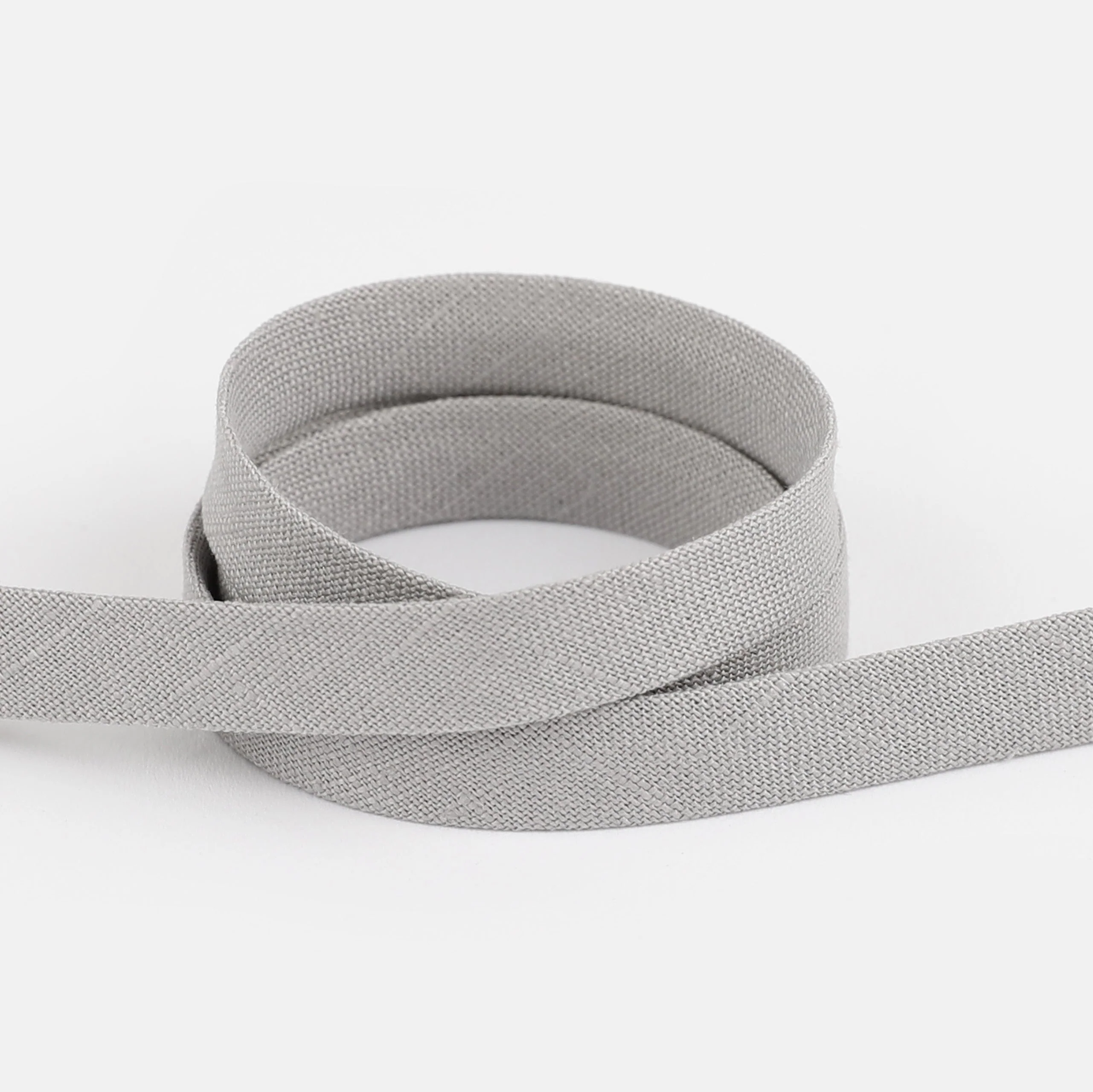 Organic Linen Bias Binding - Fog - Image 2