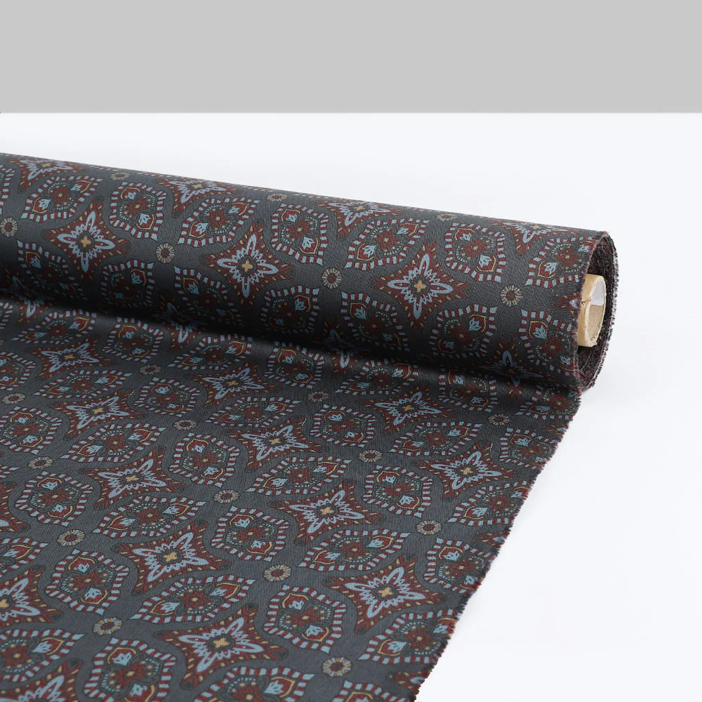 Ornate Cotton Twill - Dark Grey Mix - Image 3
