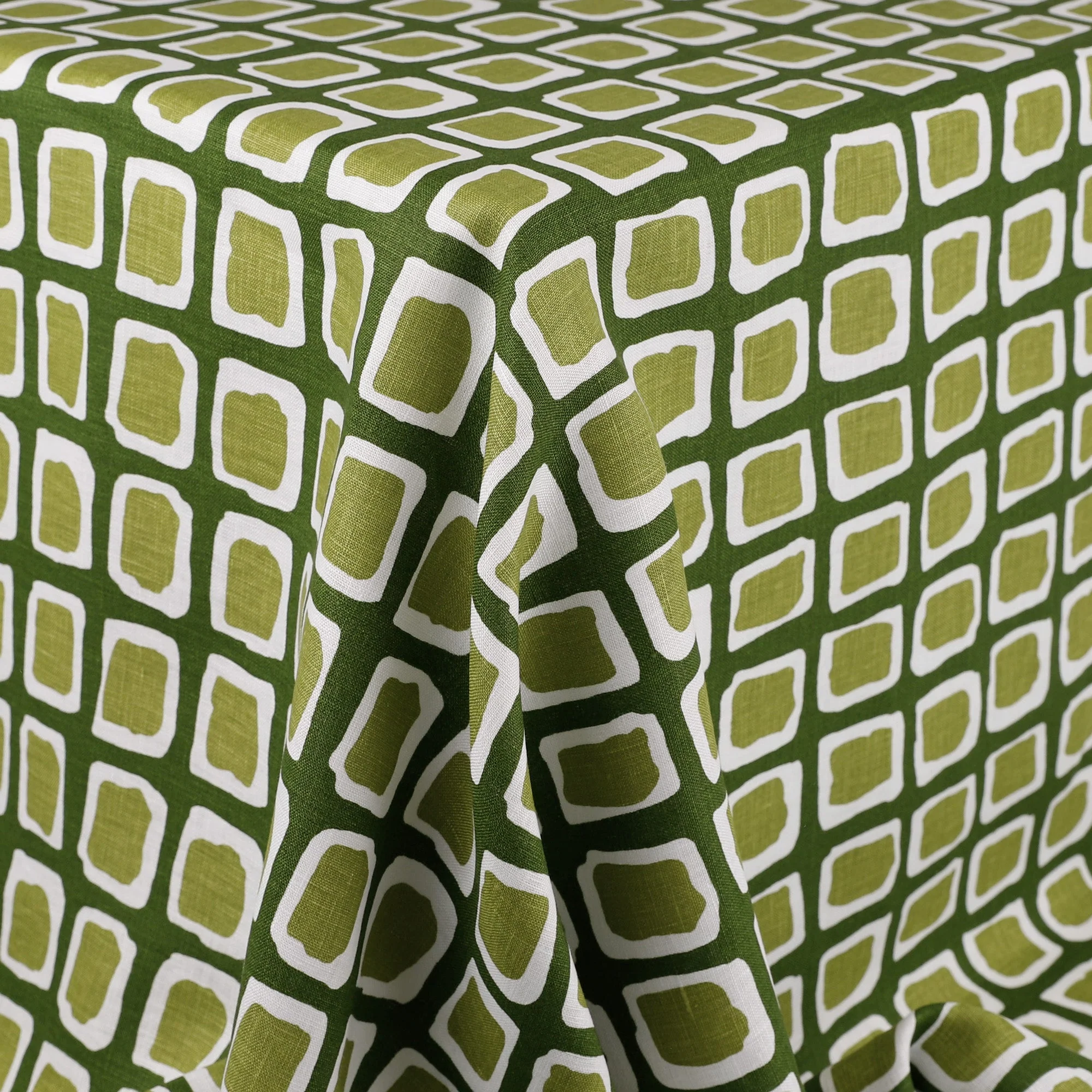 Painted Squares Linen - Avocado - Image 2