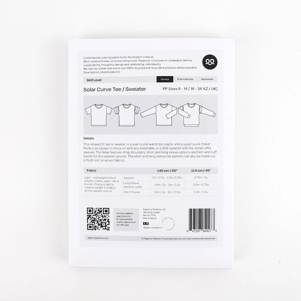 Papercut Patterns - Solar Curve Tee/Sweater - Image 2