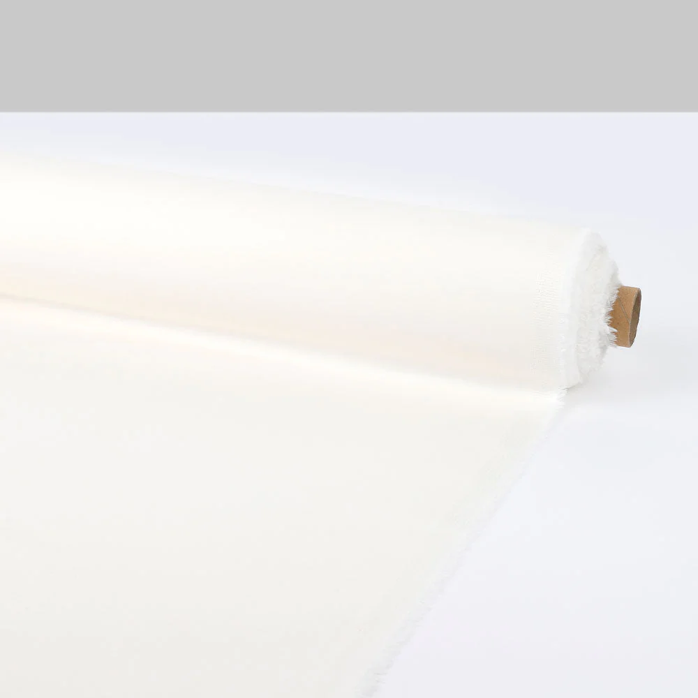 Peached Stretch Cotton/Rayon - Ivory PFD - Image 3