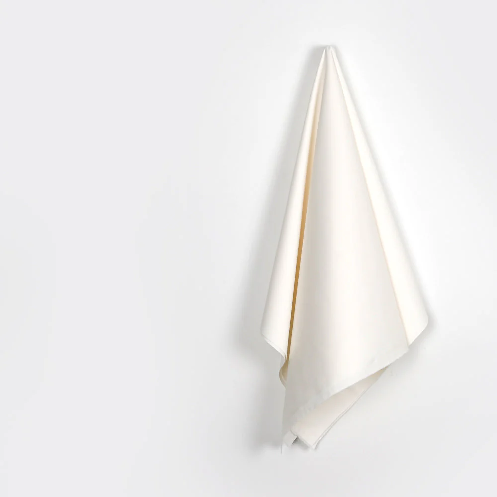 Peached Stretch Cotton Sateen - White - Image 2