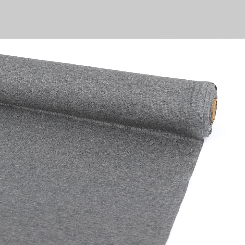 Pure Cotton Pique Knit - Gravel Marle - Image 3