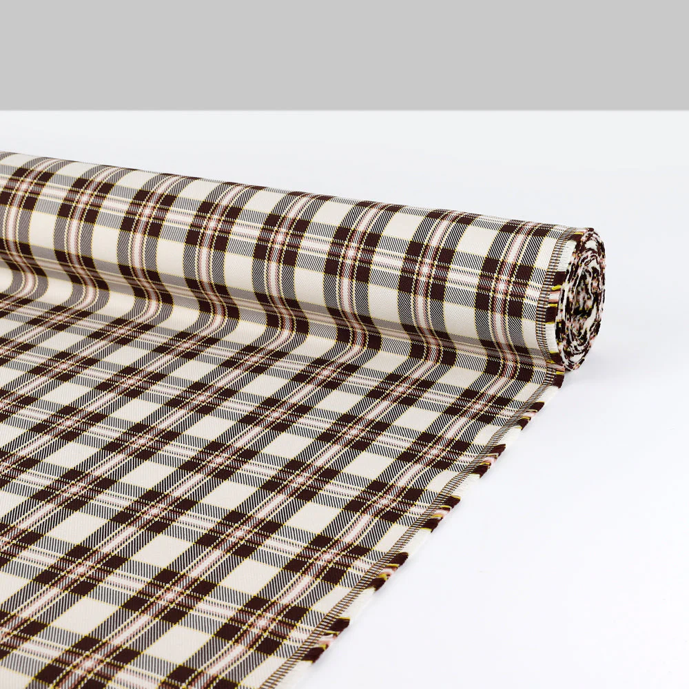 Plaid Twill Poly Suiting - Lamington - Image 3