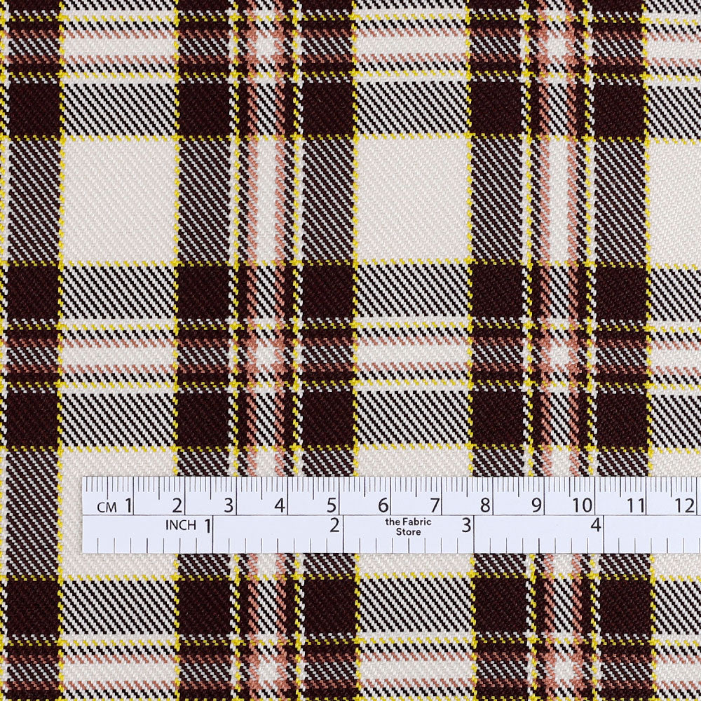 Plaid Twill Poly Suiting - Lamington - Image 4