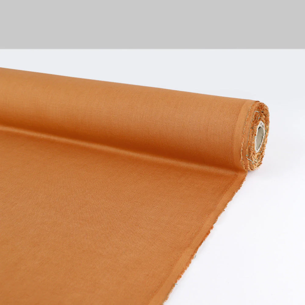 Plain Weave Linen - Tangerine - Image 3