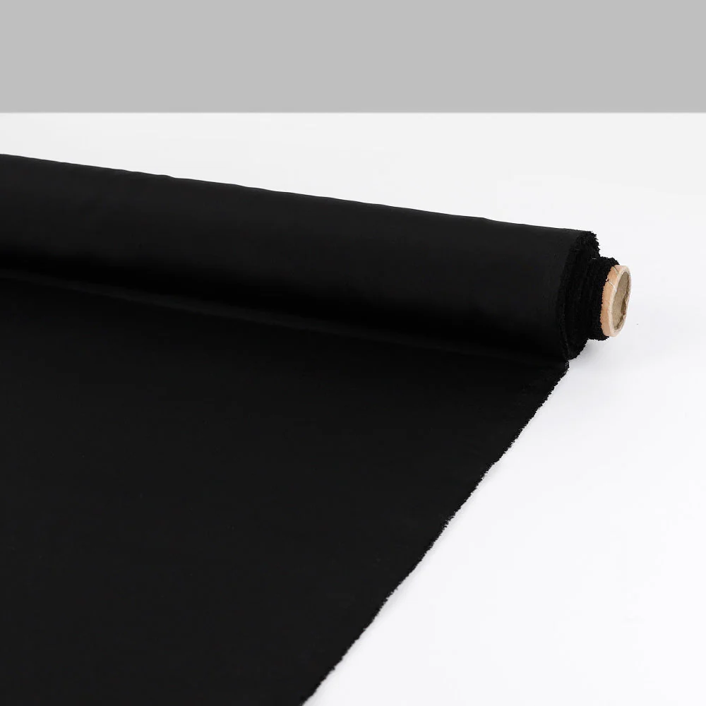 Poly Crepe De Chine - Black - Image 3
