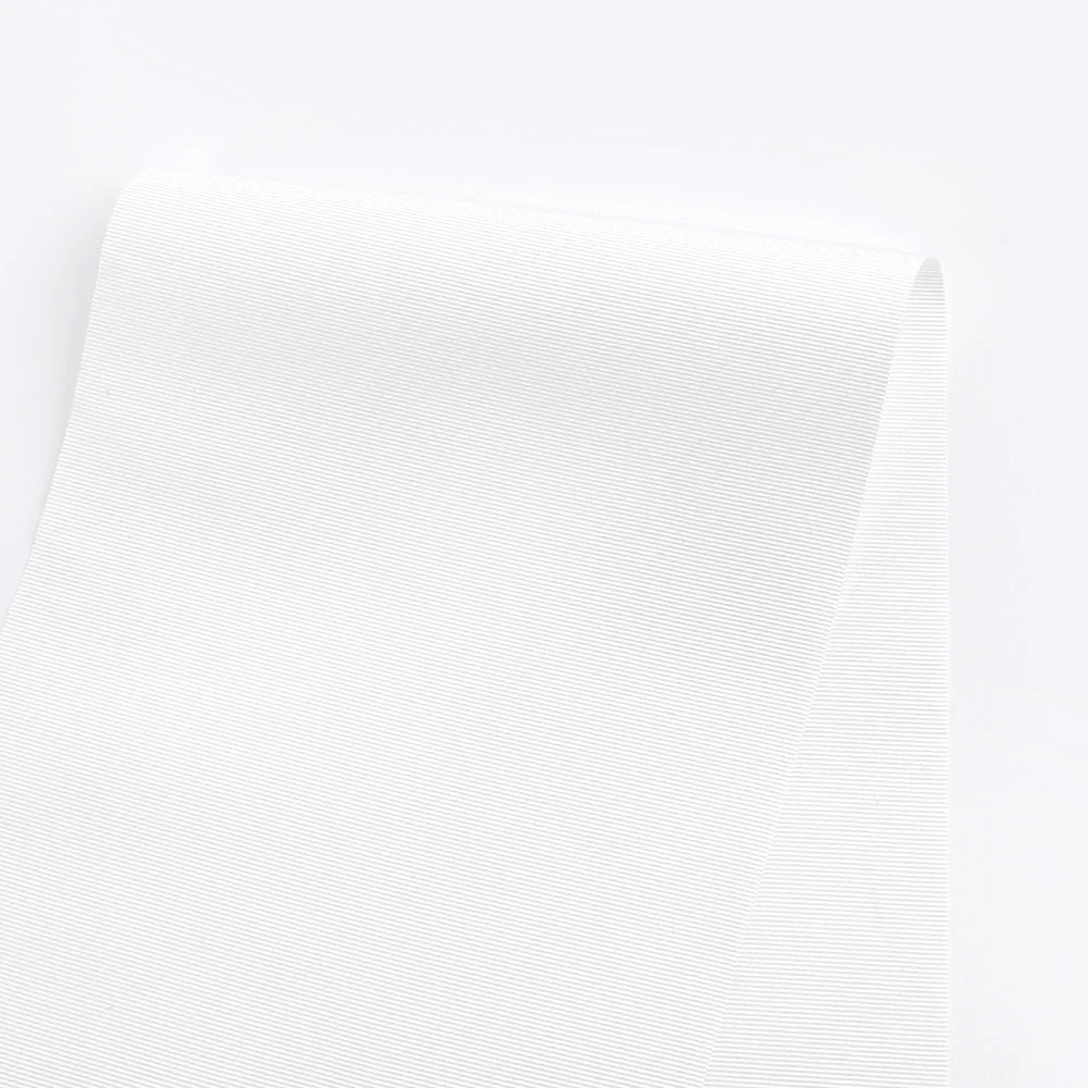 Poly Grosgrain - White